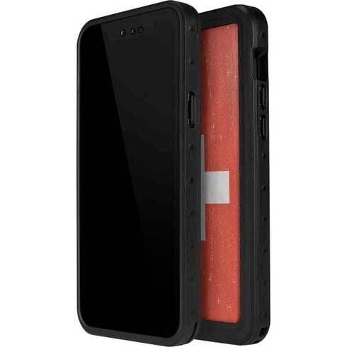 Switzerland Flag Distressed iPhone 12 Pro Max Waterproof Case